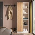 Huxley 1 Door Wardrobe With Open Shelves Oak Cashmere from Roseland Furniture