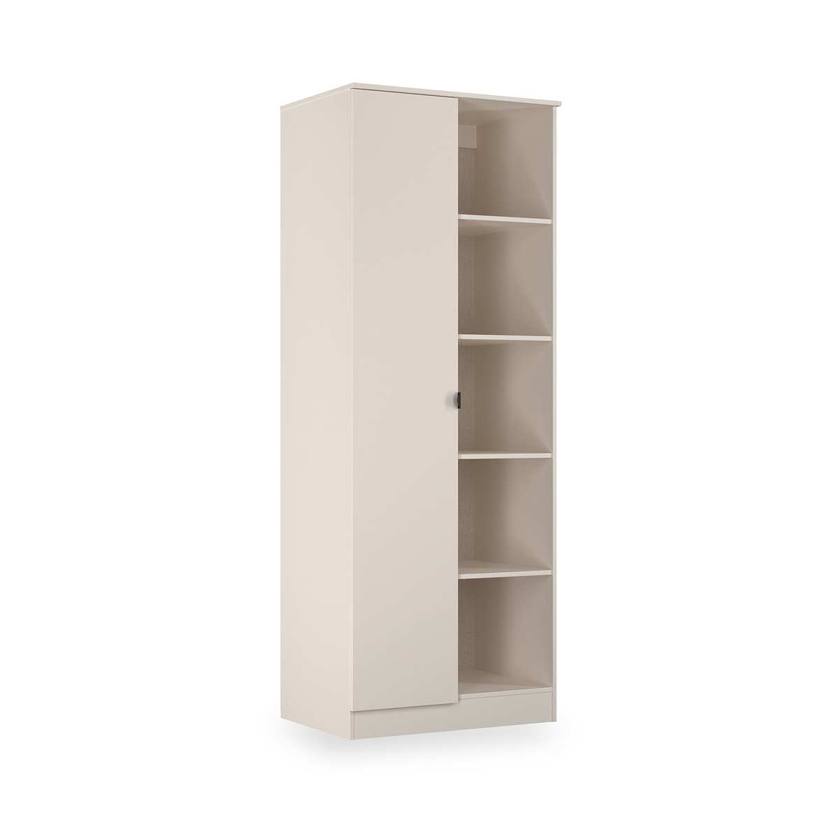 Huxley 1 Door Wardrobe With Open Shelves Cashmere from Roseland Furniture