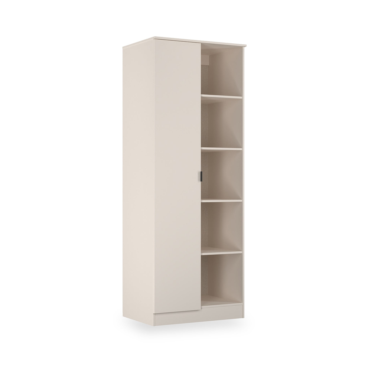 Huxley 1 Door Wardrobe With Open Shelves Cashmere from Roseland Furniture
