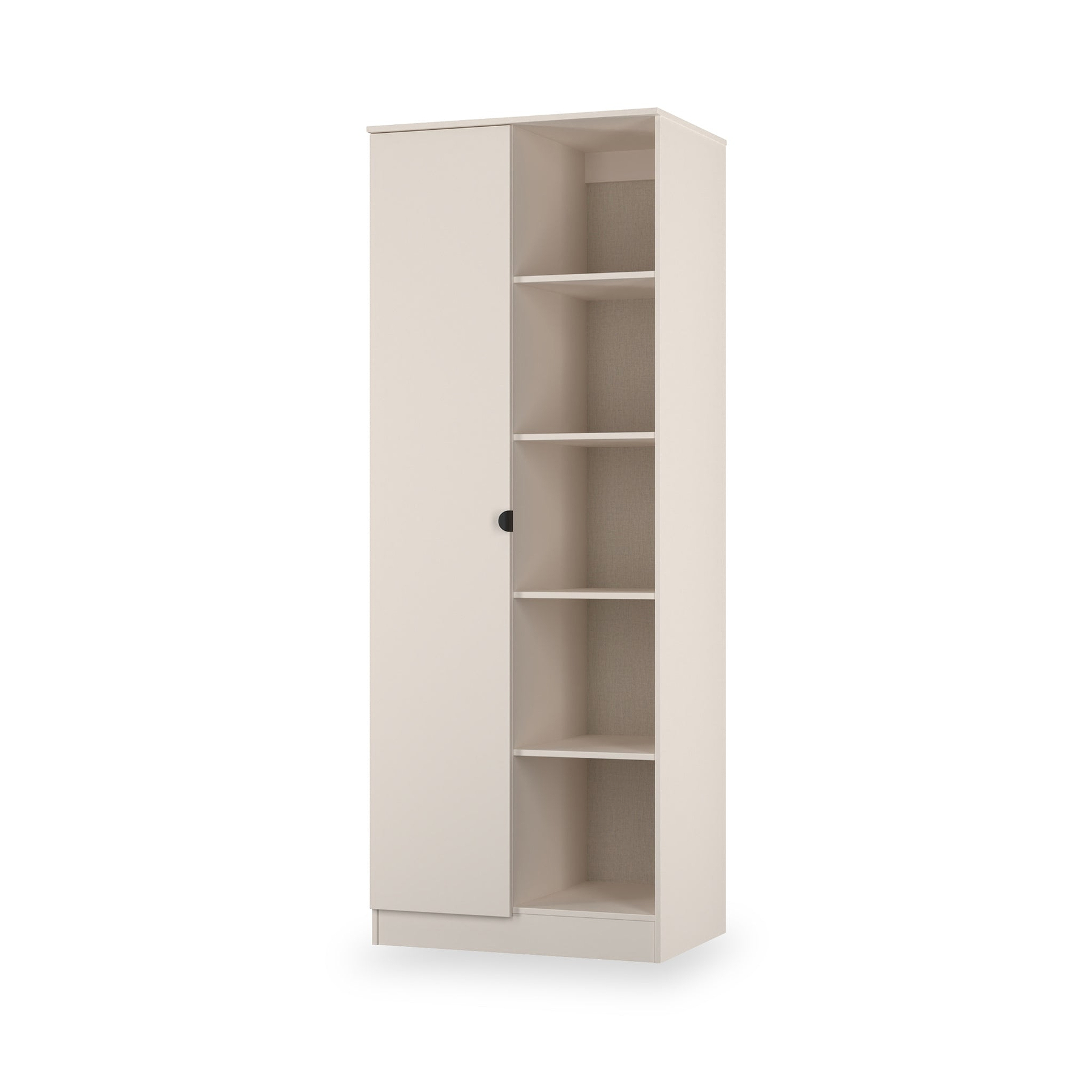 Huxley 1 Door Wardrobe With Open Shelves Cashmere from Roseland Furniture