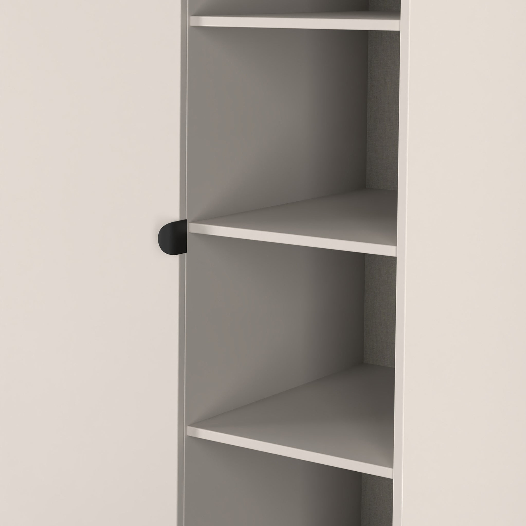 Huxley 1 Door Wardrobe With Open Shelves Cashmere from Roseland Furniture