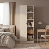 Huxley 1 Door Wardrobe with Open Shelves