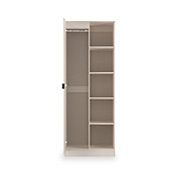 Huxley 1 Door Wardrobe With Open Shelves Cashmere from Roseland Furniture