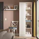 Huxley 1 Door Wardrobe With Open Shelves Cashmere from Roseland Furniture