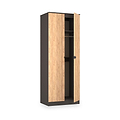 Huxley Full Hanging Wardrobe Oak Graphite from Roseland Furniture