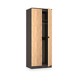 Huxley Full Hanging Wardrobe Oak Graphite from Roseland Furniture