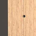 Huxley Full Hanging Wardrobe Oak Graphite from Roseland Furniture
