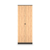 Huxley Full Hanging Wardrobe Oak Graphite from Roseland Furniture