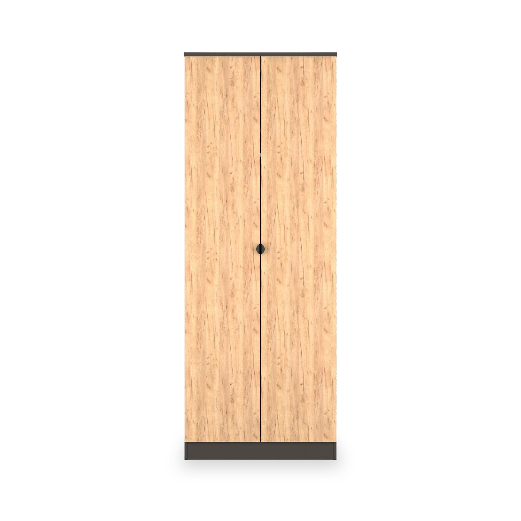Huxley Full Hanging Wardrobe Oak Graphite from Roseland Furniture