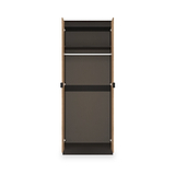 Huxley Full Hanging Wardrobe Oak Graphite from Roseland Furniture