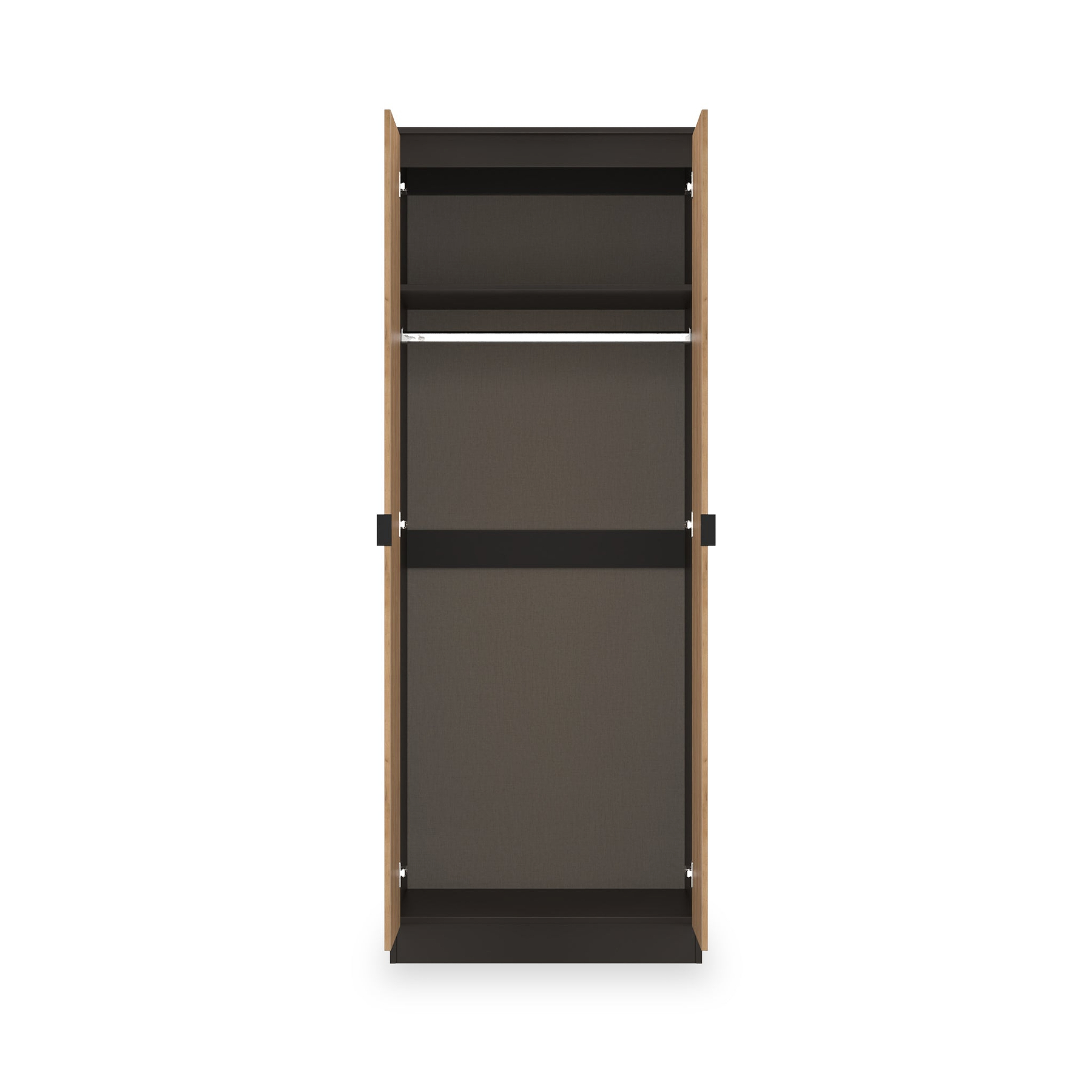 Huxley Full Hanging Wardrobe Oak Graphite from Roseland Furniture