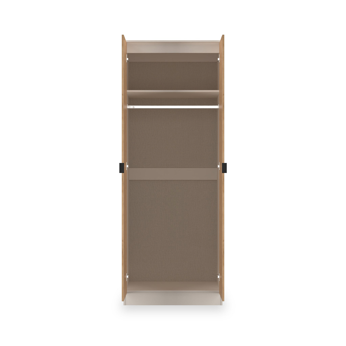 Huxley Full Hanging Wardrobe Oak Cashmere from Roseland Furniture