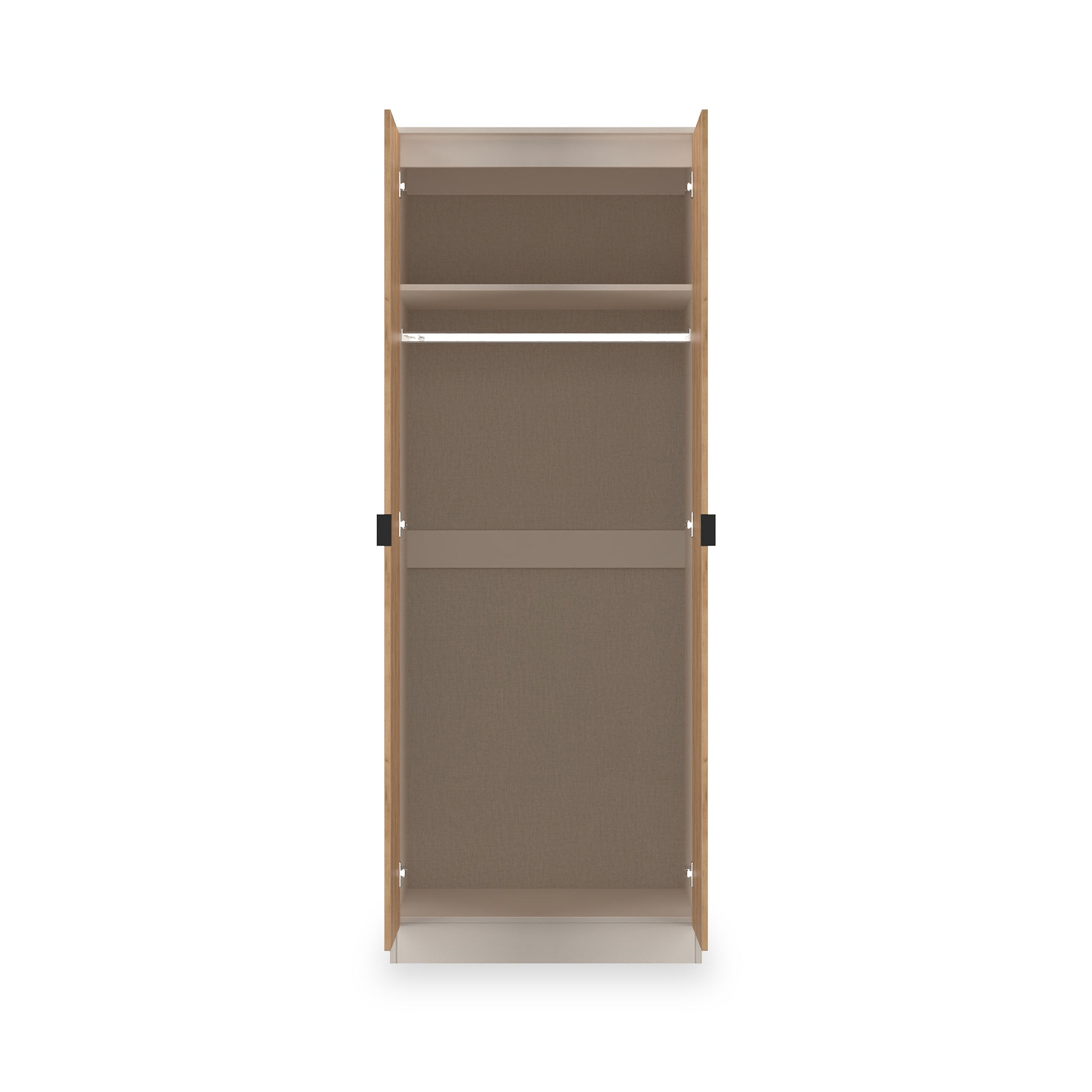 Huxley Full Hanging Wardrobe Oak Cashmere from Roseland Furniture