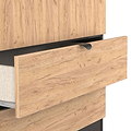 Huxley Double Wardrobe 2 Drawers Oak Graphite from Roseland Furniture