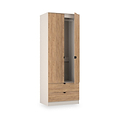 Huxley Double Wardrobe 2 Drawers Oak Cashmere from Roseland Furniture