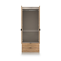 Huxley Double Wardrobe 2 Drawers Oak Cashmere from Roseland Furniture