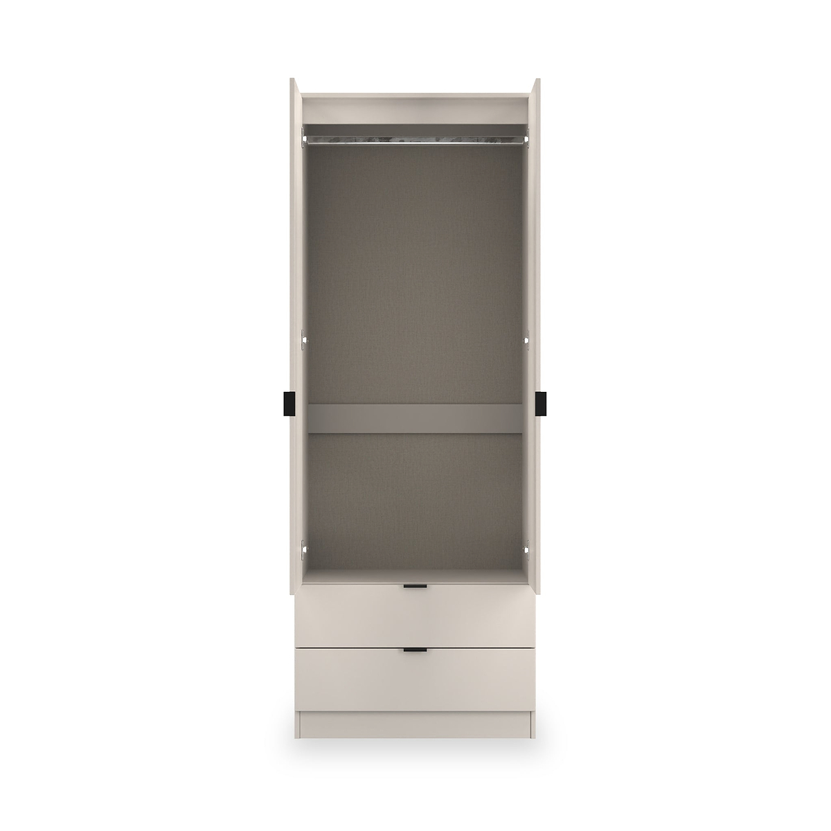 Huxley Double Wardrobe 2 Drawers Cashmere from Roseland Furniture