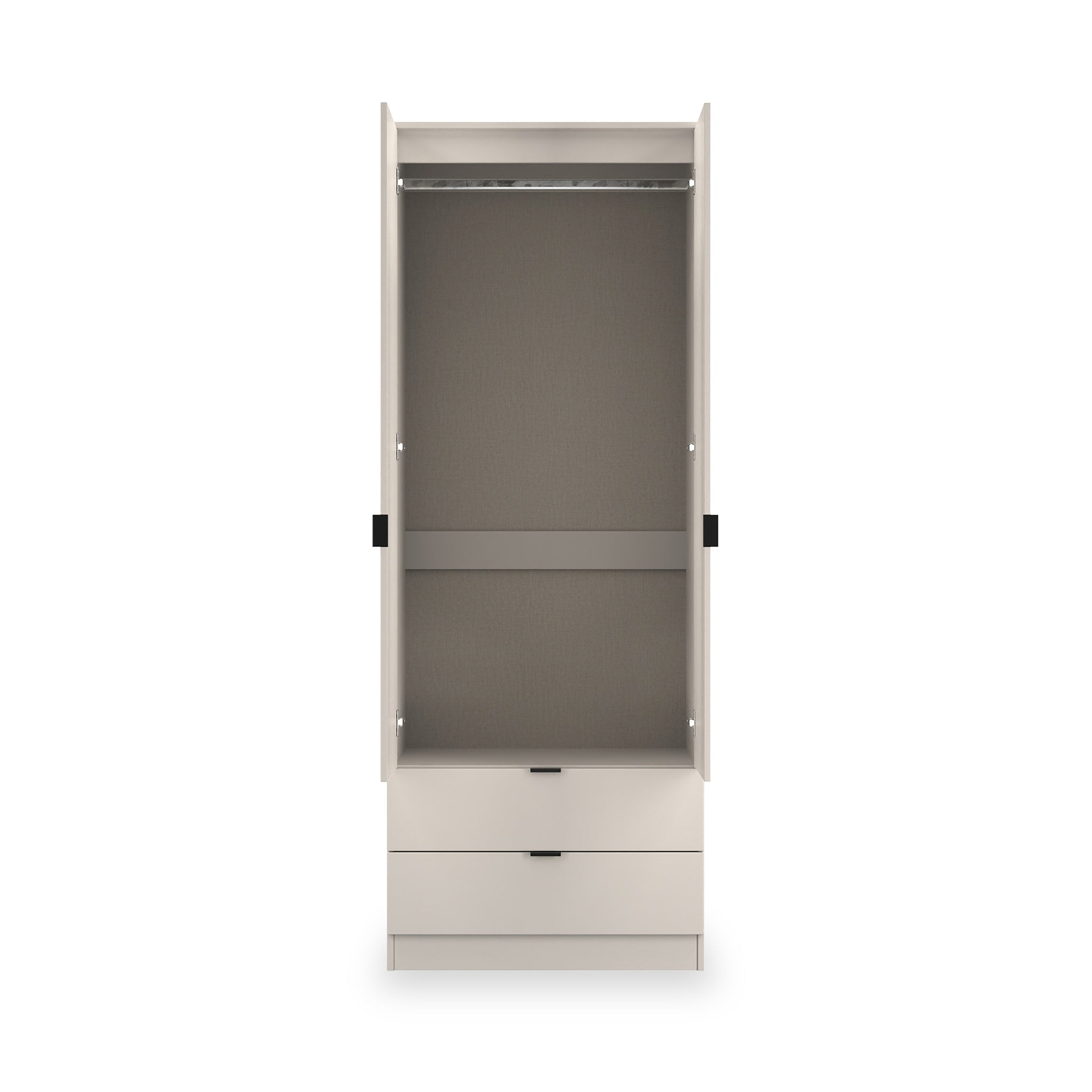 Huxley Double Wardrobe 2 Drawers Cashmere from Roseland Furniture