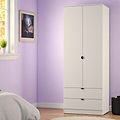 Huxley Double Wardrobe 2 Drawers Cashmere from Roseland Furniture