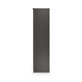 Huxley Triple Wardrobe With Shelves Oak Graphite from Roseland Furniture