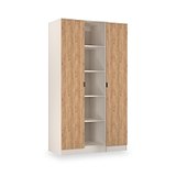 Huxley Triple Wardrobe With Shelves Oak Cashmere from Roseland Furniture