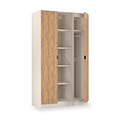 Huxley Triple Wardrobe With Shelves Oak Cashmere from Roseland Furniture