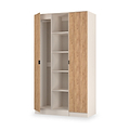 Huxley Triple Wardrobe With Shelves Oak Cashmere from Roseland Furniture