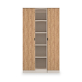 Huxley Triple Wardrobe With Shelves Oak Cashmere from Roseland Furniture