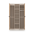 Huxley Triple Wardrobe With Shelves Oak Cashmere from Roseland Furniture