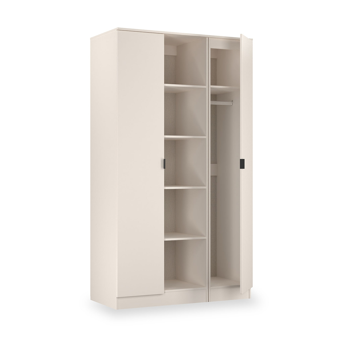 Huxley Triple Wardrobe With Shelves Cashmere from Roseland Furniture