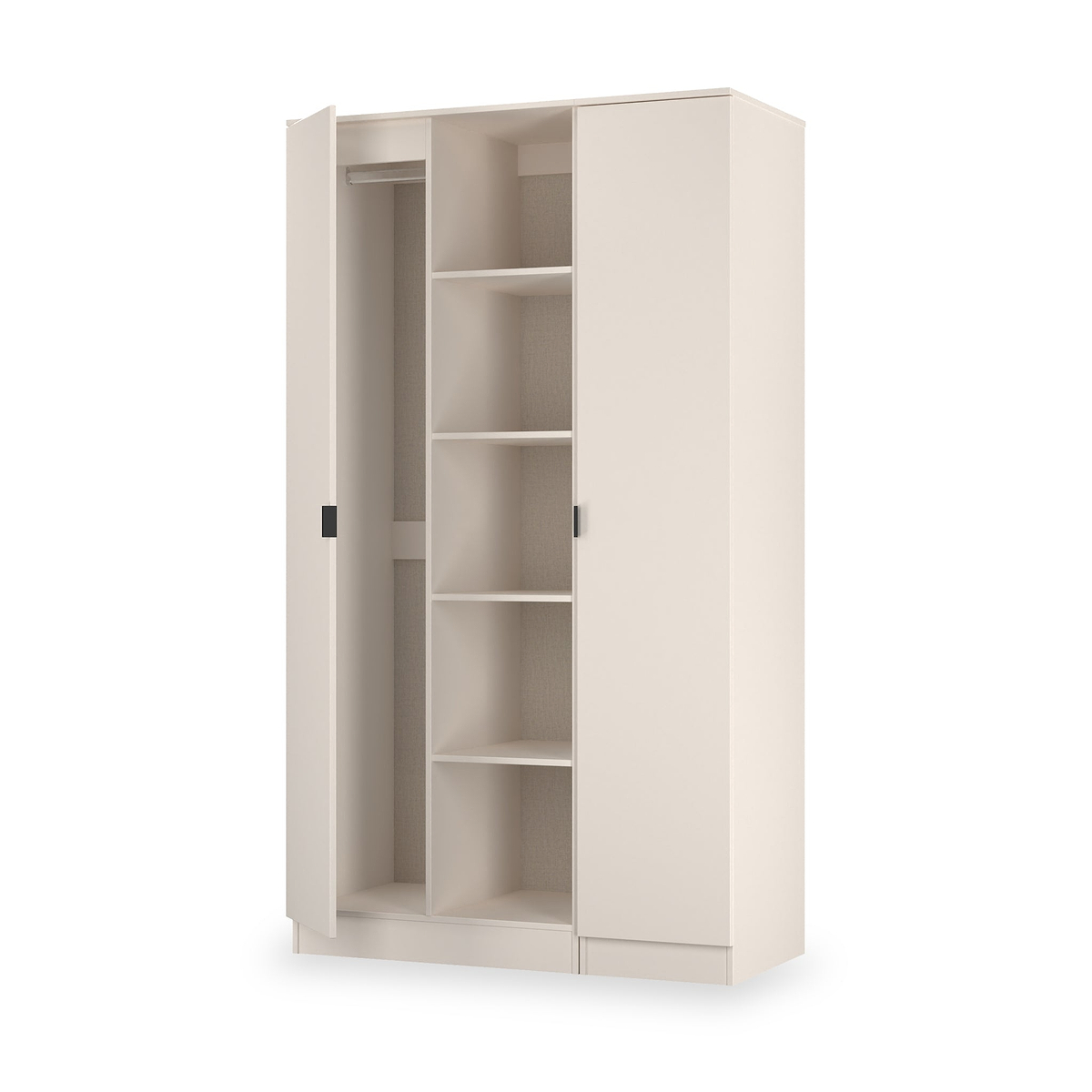 Huxley Triple Wardrobe With Shelves Cashmere from Roseland Furniture
