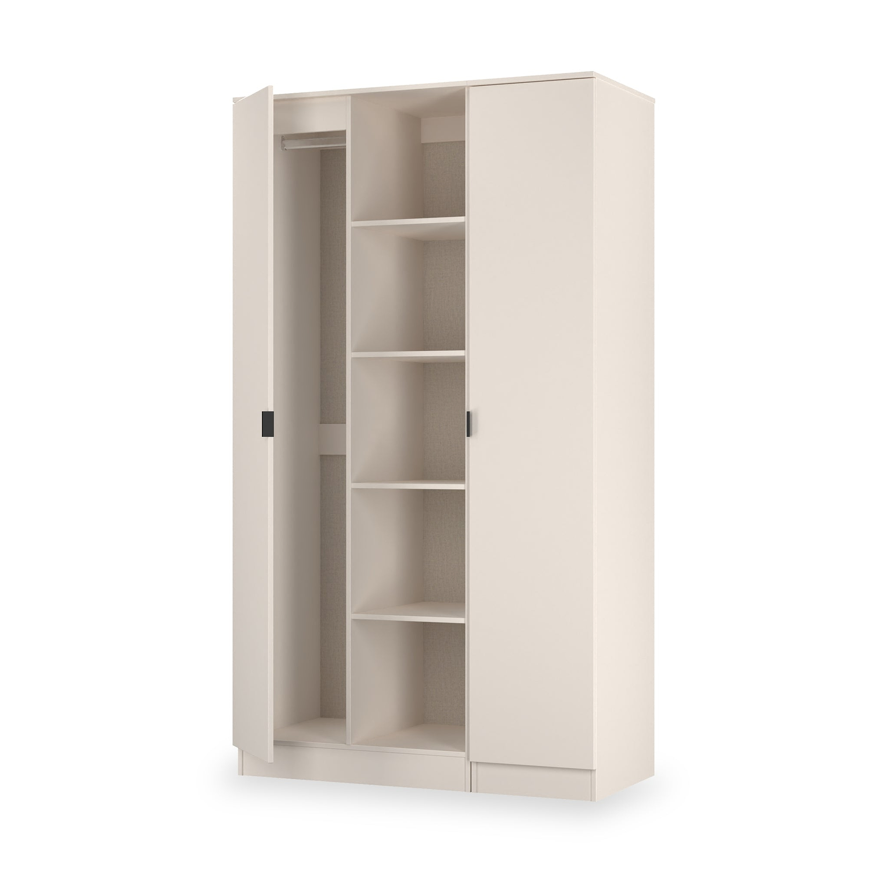 Huxley Triple Wardrobe With Shelves Cashmere from Roseland Furniture