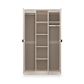 Huxley Triple Wardrobe With Shelves Cashmere from Roseland Furniture