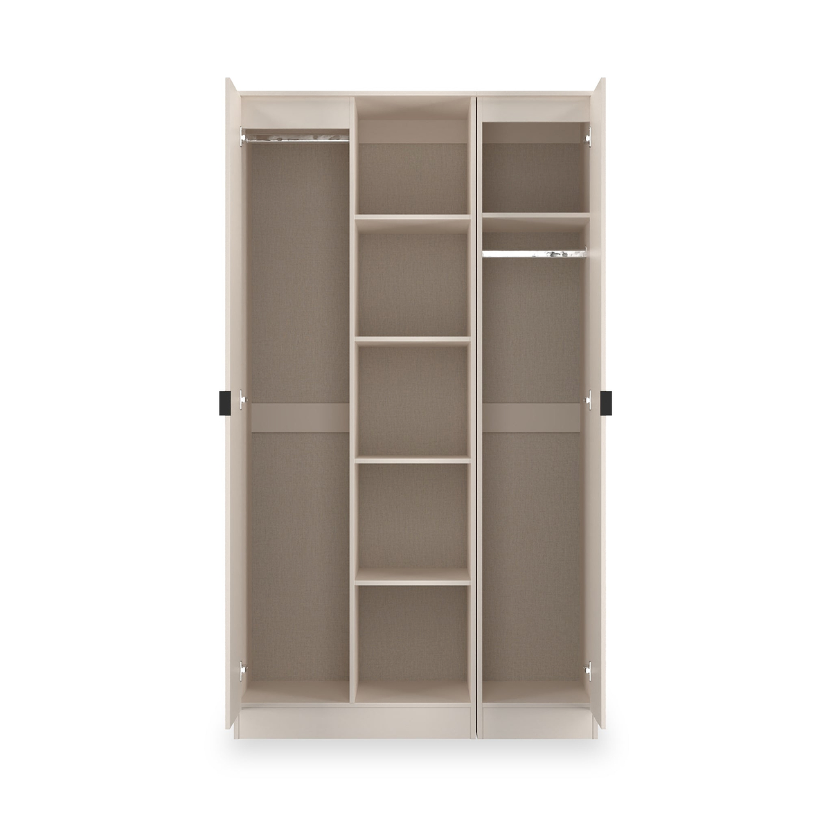 Huxley Triple Wardrobe With Shelves Cashmere from Roseland Furniture