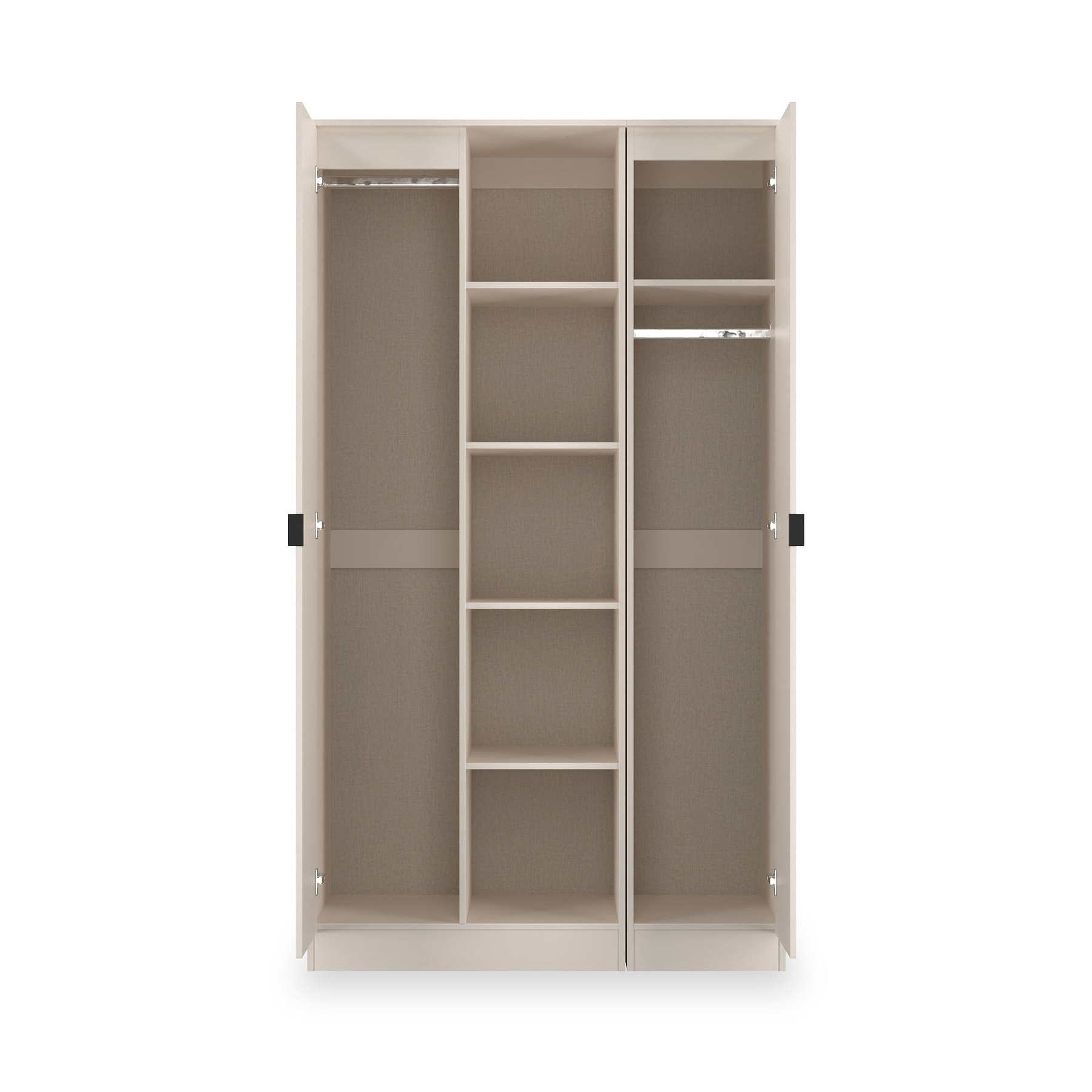 Huxley Triple Wardrobe With Shelves Cashmere from Roseland Furniture