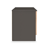 Huxley Compact 2 Door Media Unit Oak Graphite from Roseland Furniture