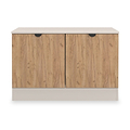 Huxley Compact 2 Door Media Unit Oak Cashmere from Roseland Furniture