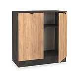 Huxley 2 Door Cabinet Oak Graphite from Roseland Furniture