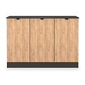Huxley 3 Door Sideboard Oak Graphite from Roseland Furniture