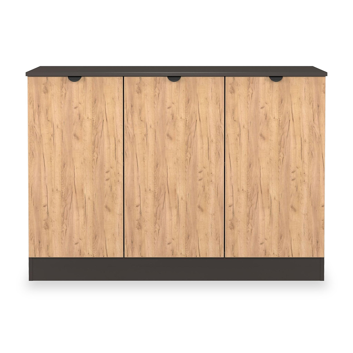 Huxley 3 Door Sideboard Oak Graphite from Roseland Furniture