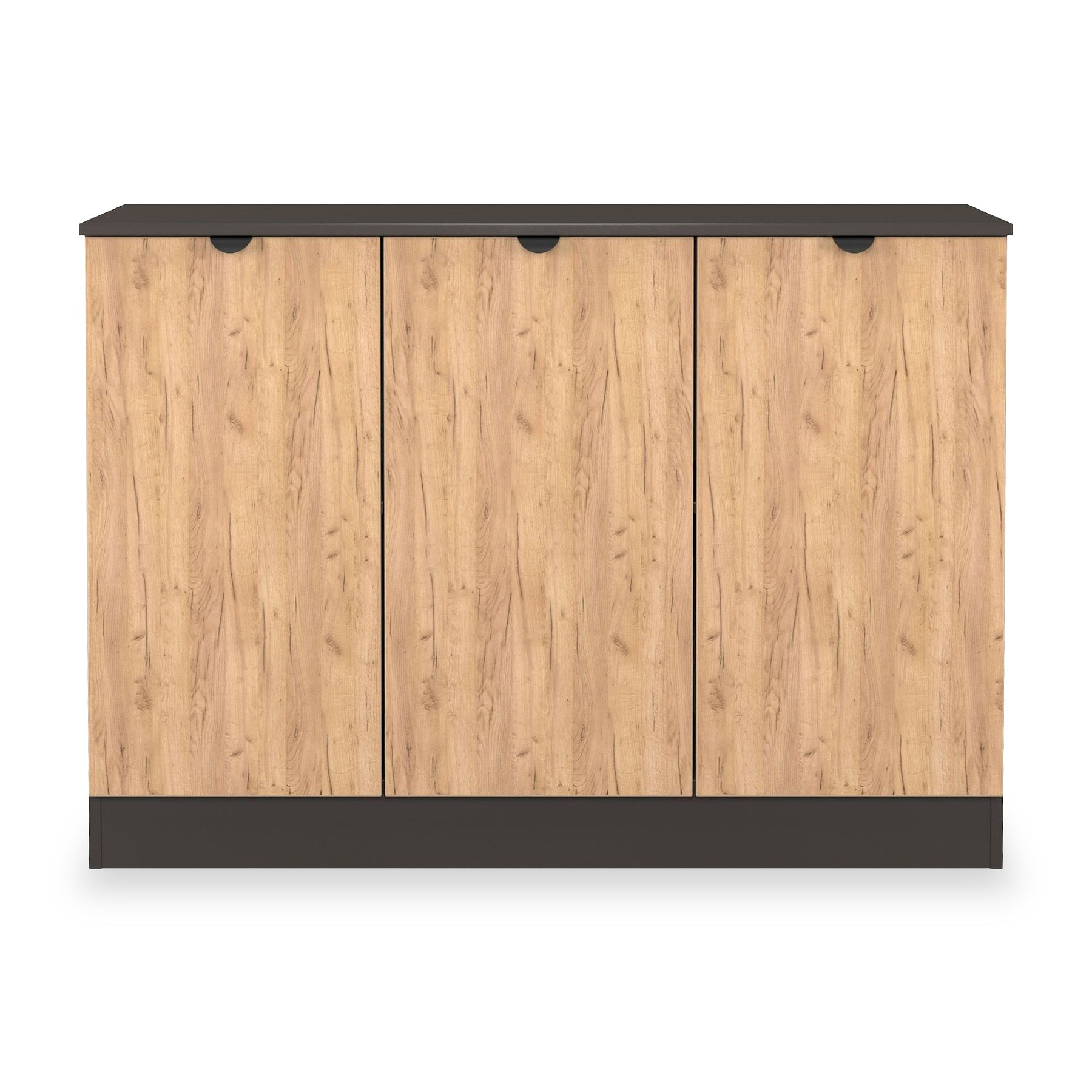 Huxley 3 Door Sideboard Oak Graphite from Roseland Furniture