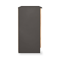 Huxley 3 Door Sideboard Oak Graphite from Roseland Furniture