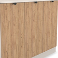 Huxley 3 Door Sideboard Oak Cashmere from Roseland Furniture