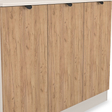 Huxley 3 Door Sideboard Oak Cashmere from Roseland Furniture
