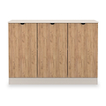 Huxley 3 Door Sideboard Oak Cashmere from Roseland Furniture