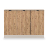 Huxley 3 Door Sideboard Oak Cashmere from Roseland Furniture