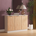 Huxley 3 Door Sideboard Oak Cashmere from Roseland Furniture