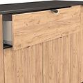 Huxley 4 Door 1 Drawer Sideboard Oak Graphite from Roseland Furniture