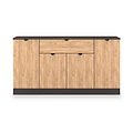 Huxley 4 Door 1 Drawer Sideboard Oak Graphite from Roseland Furniture
