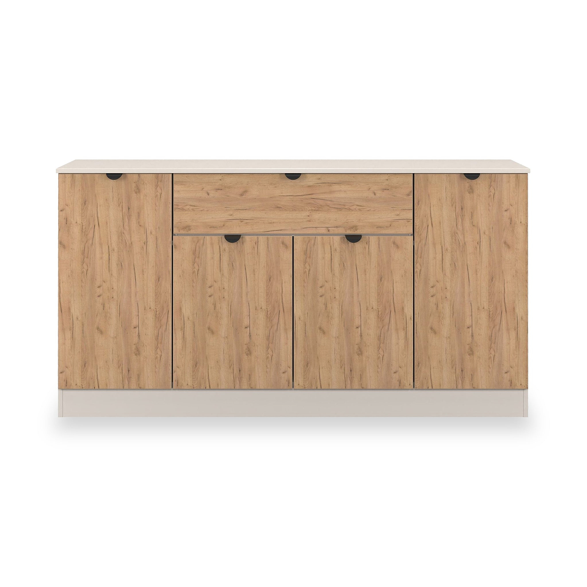 Huxley 4 Door 1 Drawer Sideboard Oak Cashmere from Roseland Furniture